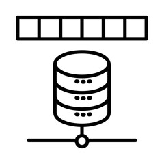 Data structure array icon.
