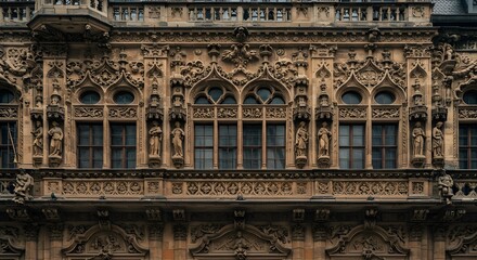 Obraz premium Historic building facade with ornate architecture