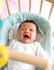 Baby crying in crib