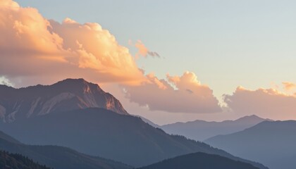 Fototapeta premium peach cloud fade theme with muted peach with creamy almond, velvet peach transition, gentle glowing veil, centered radiant cloud peach, gentle and romantic