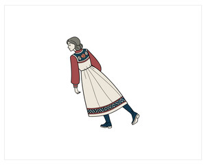 winter dress vector Free SVG Download