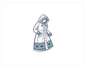 winter dress vector Free SVG Download