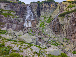Skok waterfall in high Tatras national park in Slovakia © dudlajzov