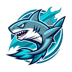 Robotic Shark in Motion Blur with Teal Splash Backdrop