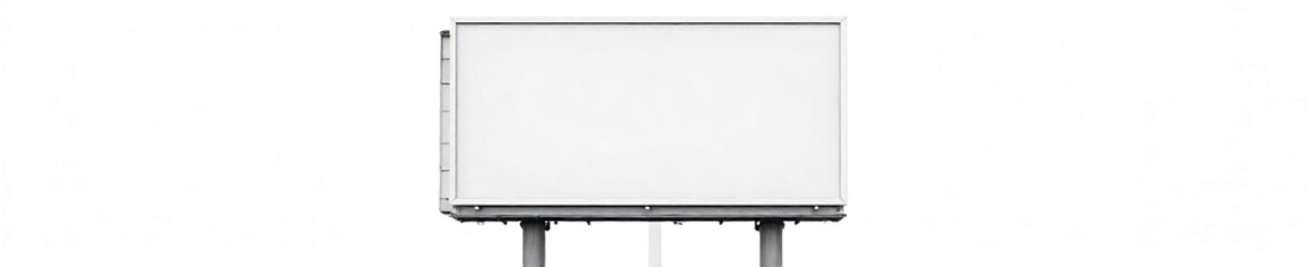 Obraz premium Clean, blank billboard isolated on pure white background; perfect for mockups and advertising design projects Ready for your message!, billboard, communication, media