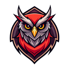 Sharp-Eyed Owl in Vintage-Style Esports Team Crest
