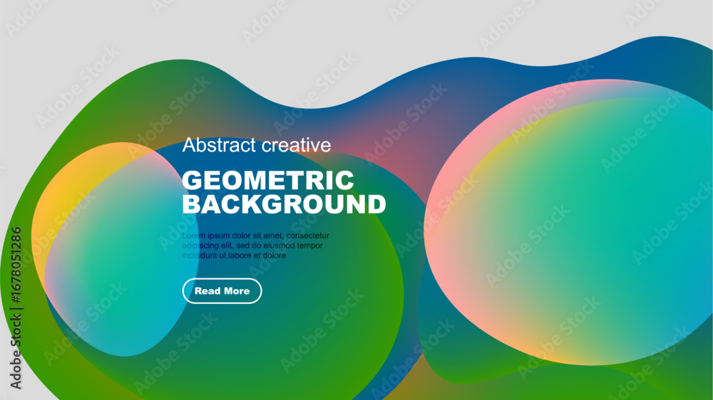 Aufkleber abstract geometric background features vibrant overlapping shapes. gradient colors blend smoothly cr