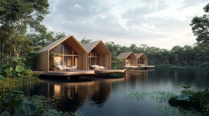 Obraz premium Peaceful Forest Retreat