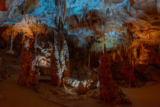 Interior of Domica cave in Slovakia