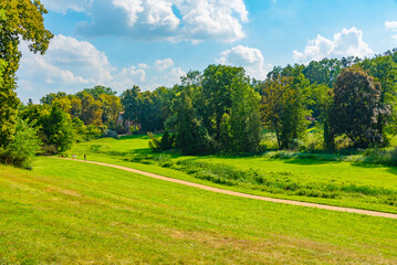 Garden at Goluchow palace in poland