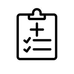 Obraz premium Medical Checklist Line Icon of Healthcare Service Icon Set