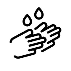 Obraz premium Handwashing Line Icon of Virus Prevention Line Icon Set