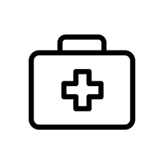 Obraz premium First Aid Kit Line Icon of First Aid and Emergency Care Icon Set