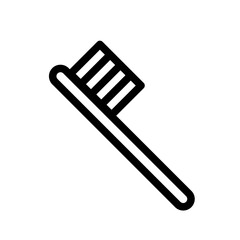 Toothbrush Line Icon of Dental Care Icon Set