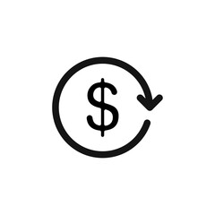 Recurring Payment Line Icon of Digital Banking and Fintech Icon Set