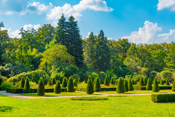 Garden at Goluchow palace in poland