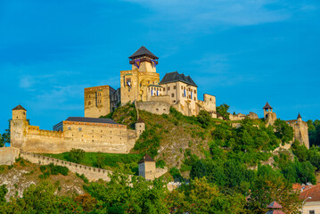 View of Trencin castle in Slovakia