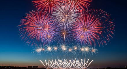 fireworks over the river