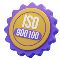 ISO Certification Badge 3D Icon