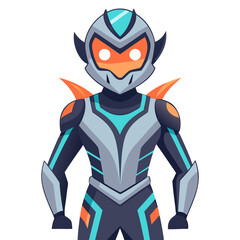 Futuristic Full-Body Character with Expressive Eyes for Lighthearted Branding
