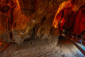 Ochtinska aragonite cave in Slovakia