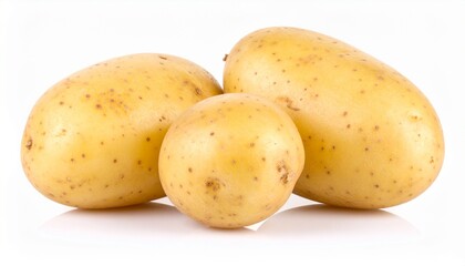 new potato tuber isolated on white background cutout 