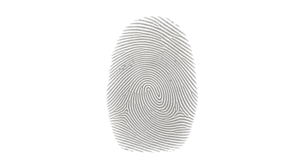 Fingerprint Detail on Black Background For Investigation