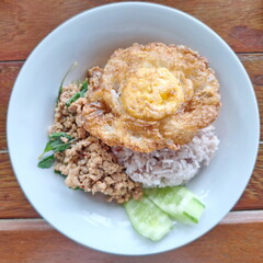 Authentic Thai Basil Pork with Rice and Crispy Fried Egg