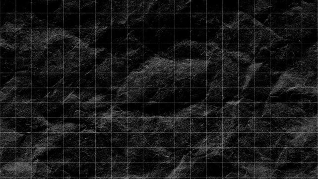 dark vintage aged old crumpled paper texture with moving grid loop in stop motion background animation
