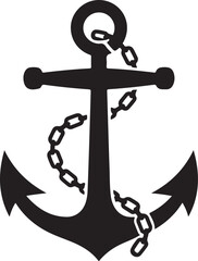 Ship Anchor Icon or boat anchor flat icon anchor chain rope
