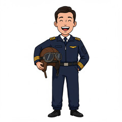 airplane pilot illustration 