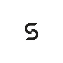 An S letter logo with diagonal cuts, a modern minimalist style for tech companies and startups.