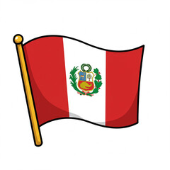 Peru Flag illustration 