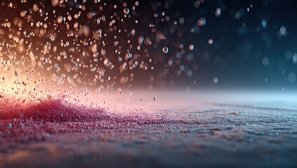 Abstract explosion of colorful liquid droplets