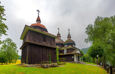 Fototapeta premium Temple of the Protection of the Mother of God, Nizny Komarnik, S