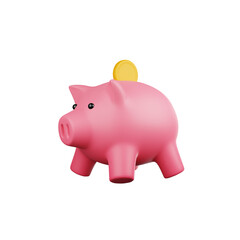 piggy bank isolated on white