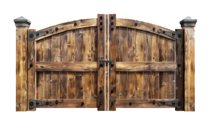 Wooden Gates isolate on transparency background