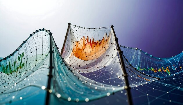 Abstract Financial Data Waves - Powered by Adobe