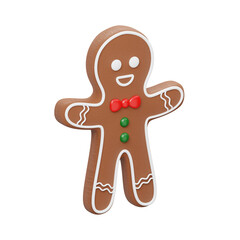 gingerbread man isolated on white