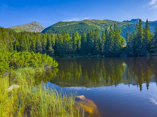 Naklejka premium Jamske pleso lake in High Tatras in Slovakia