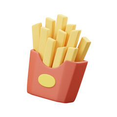 french fries on a white background