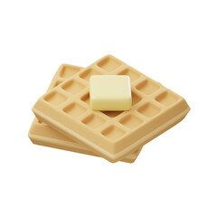 butter on a white background