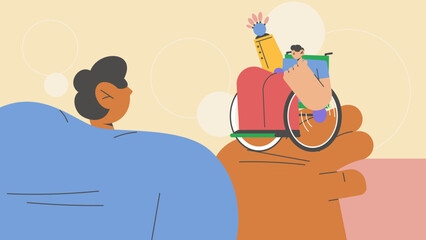 vector illustration about disability and accessibility