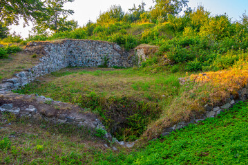 Ruins of Glanzenberg castle at Banska Stiavnica in Slovakia
