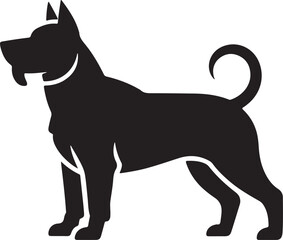 labrador retriever dog breed black silhouette logo set
