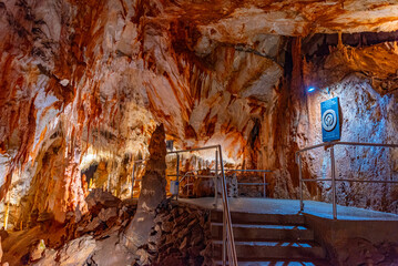Interior of Domica cave in Slovakia