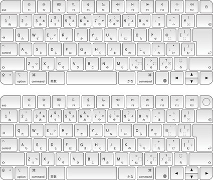 A high-resolution vector illustration of the keyboard with a Japanese JIS layout. This design is suitable for tech-related content, manuals, UI demonstrations, or digital product presentations