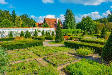 Garden at Goluchow palace in poland