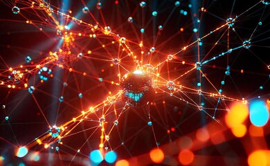 Fototapeta premium Abstract Visualization of Artificial Intelligence Agent