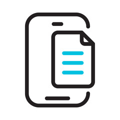 Document Publishing Line Icon of Content Creation and Publishing Icon Set